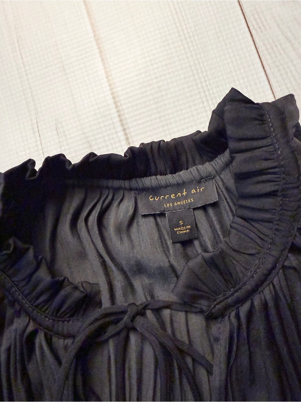 Current Air Black Sleeveless Pleated Tiered Mini Dress - Picture 4 of 6